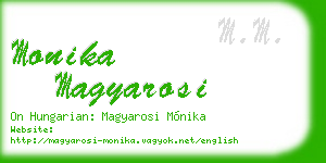 monika magyarosi business card