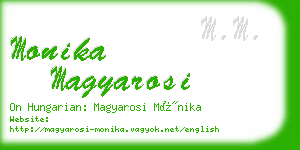 monika magyarosi business card